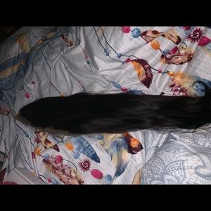 Black 20inch 150%density 13*6 frontal straight wig